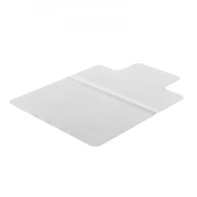 Transparent Frosted PVC Chair Mat 36x48 in with Studded Non-Slip Back
