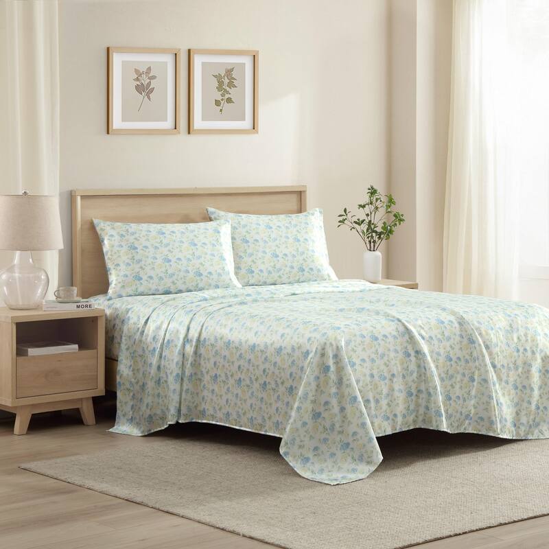 Laura Ashley Printed Satin Sheet Set
