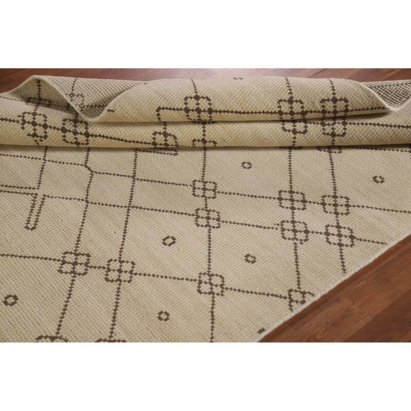 Geometric Moroccan Oriental Area Rug Bedroom Handmade Wool Carpet - 4'9"x 7'10"