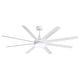 preview thumbnail 25 of 44, 65 Inch Black/White/Gold LED Ceiling Fan with Light Remote(8-Blade)