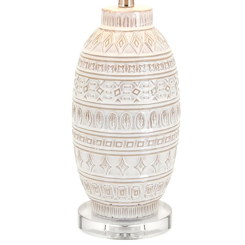 Artisan Transitional Glazed Ceramic Table Lamp