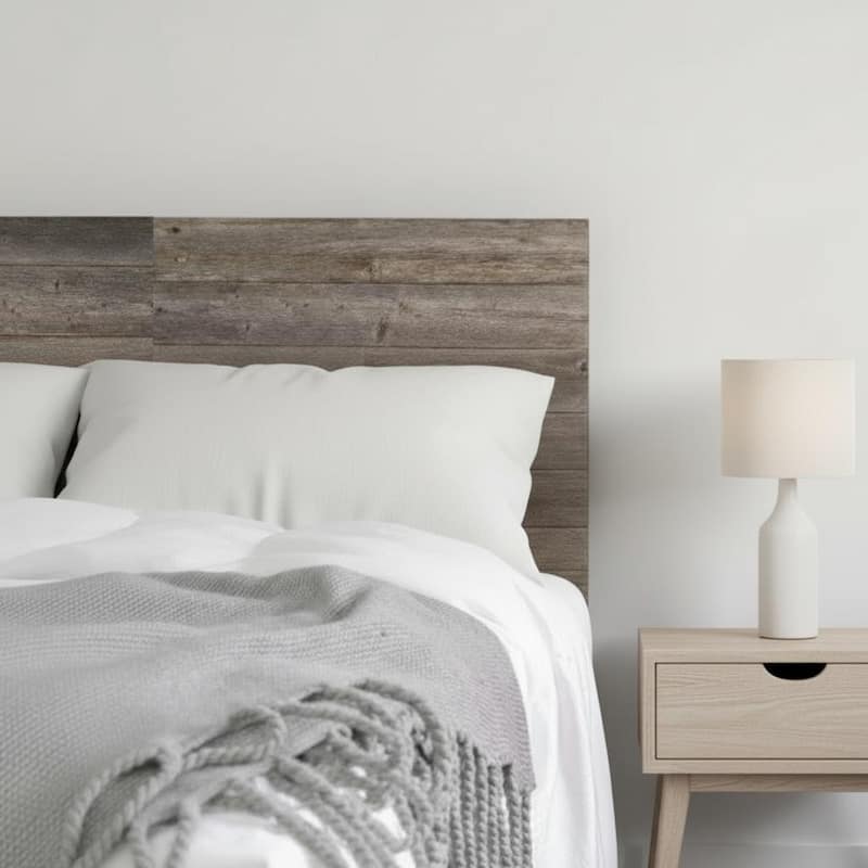 HomeRoots Set of Six 4" X 12" Gray and Brown Wood Planks Wall Decor - 12 inch