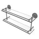 preview thumbnail 1 of 0, Allied Brass Prestige Regal 16 Inch Double Glass Shelf with Gallery Rail 22 - Matte Gray