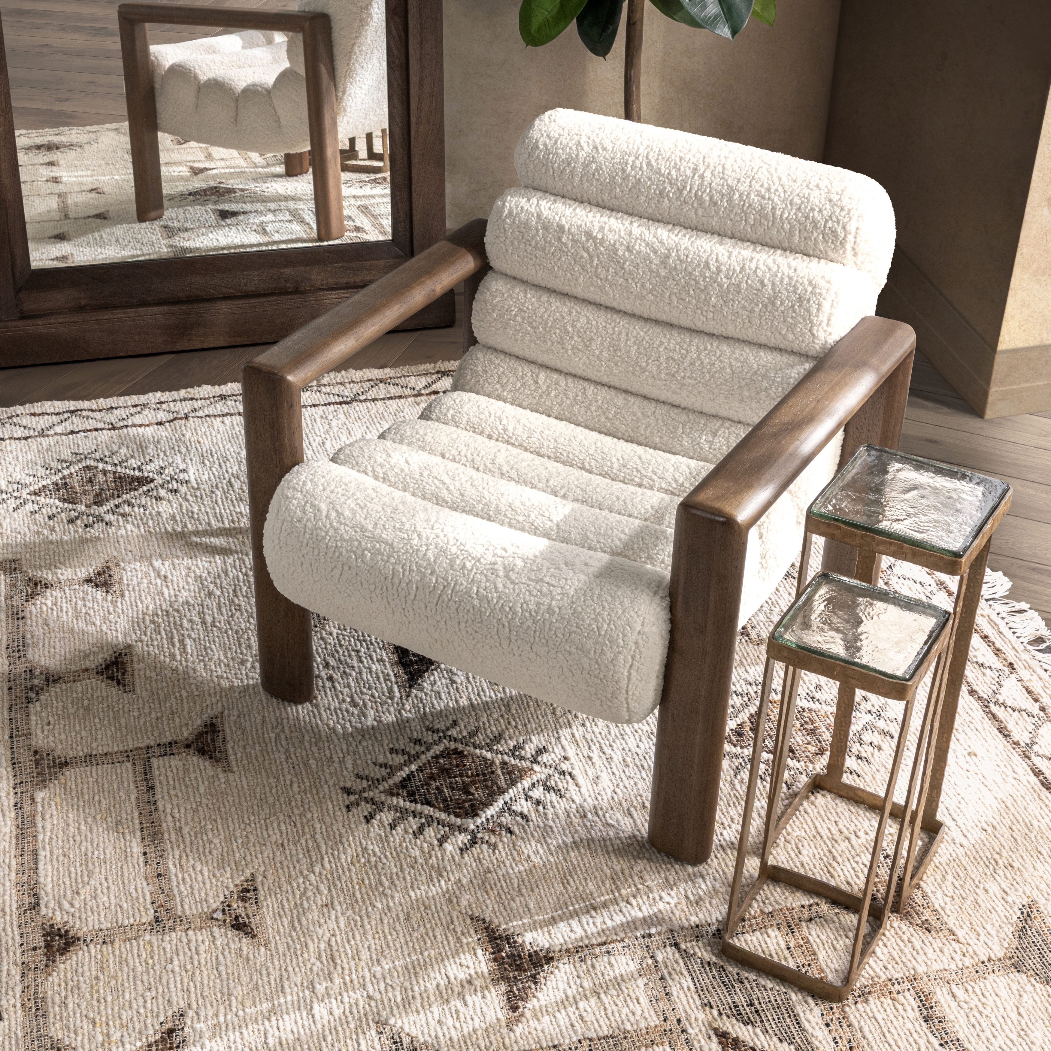 Classic Home Dahlia Upholstered Fabric Accent Chair