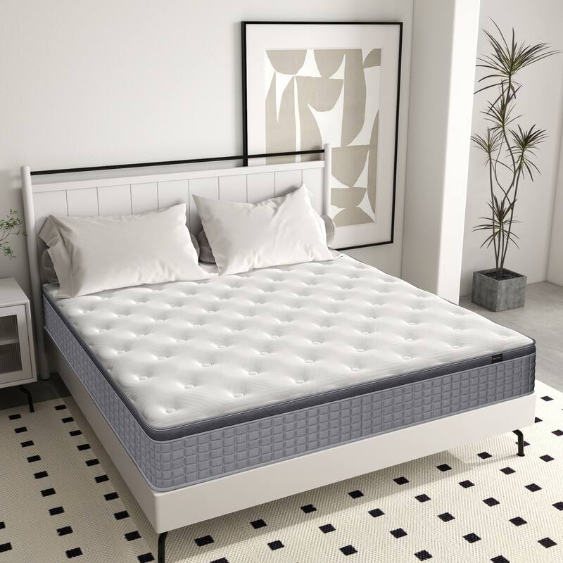 10 Inch Pillow Top Pocket Spring Mattress for Motion Isolation