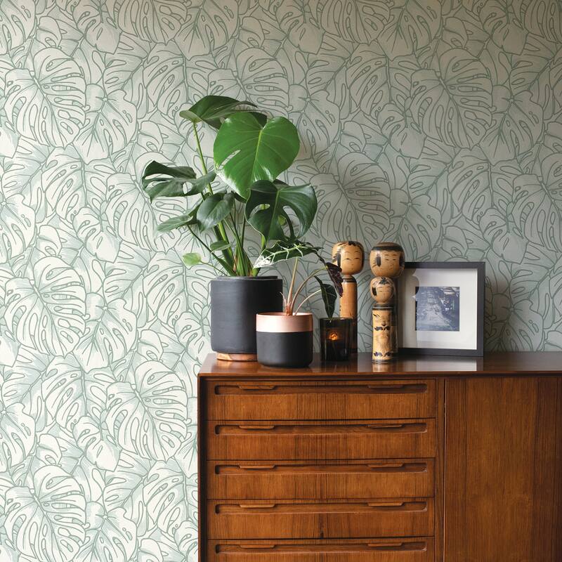 Scott Living Balboa Olive Botanical Wallpaper