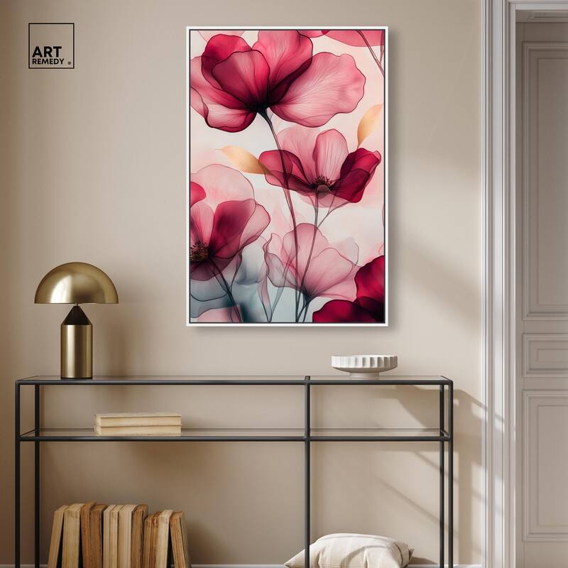 Chiffon Cherry Charm Canvas by Art Remedy