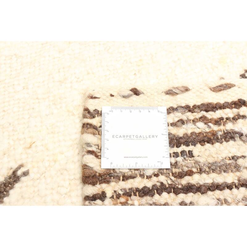 ECARPETGALLERY Braid weave Sienna Cream Wool Rug - 5'6 x 7'4