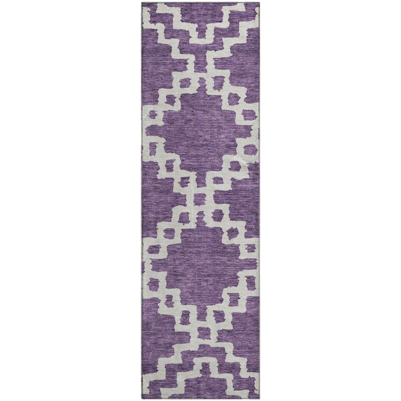Premium Washable Super Soft Geo Trellis Mayfield Rug
