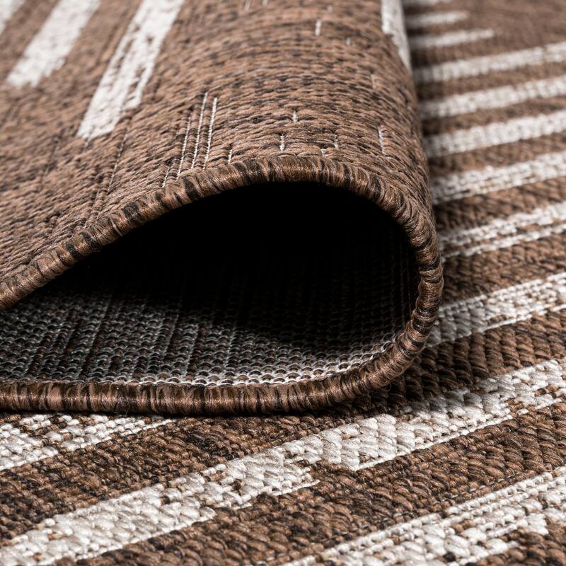 JONATHAN Y Colonia Berber Stripe Geometric Indoor/Outdoor Area Rug