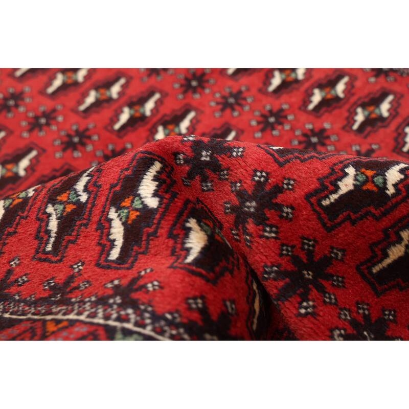 ECARPETGALLERY Hand-knotted Teimani Red Wool Rug - 3'2 x 5'11