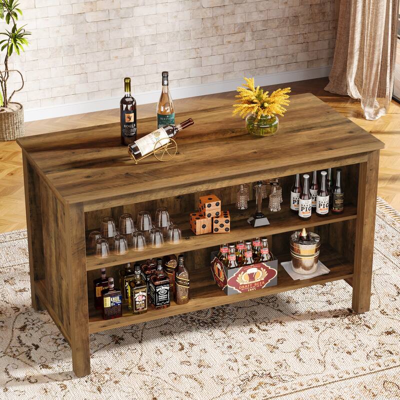 3 Tier Home Bar Unit Mini Bar Table Height Pub Table