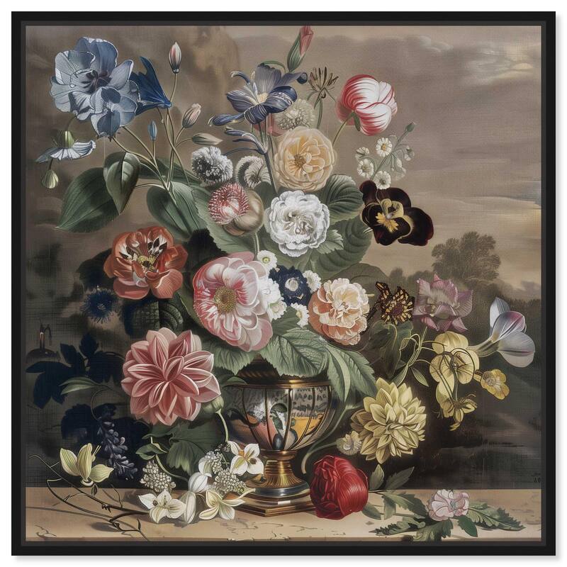 Classical Dream Vase II Canvas by Art Remedy - 30" x 30" - Black