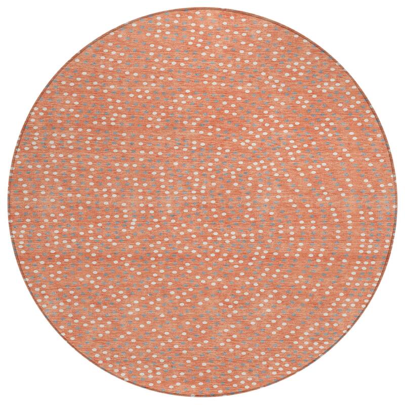 HomeRoots Polka Dot Transitional Rectangle Outdoor Rug