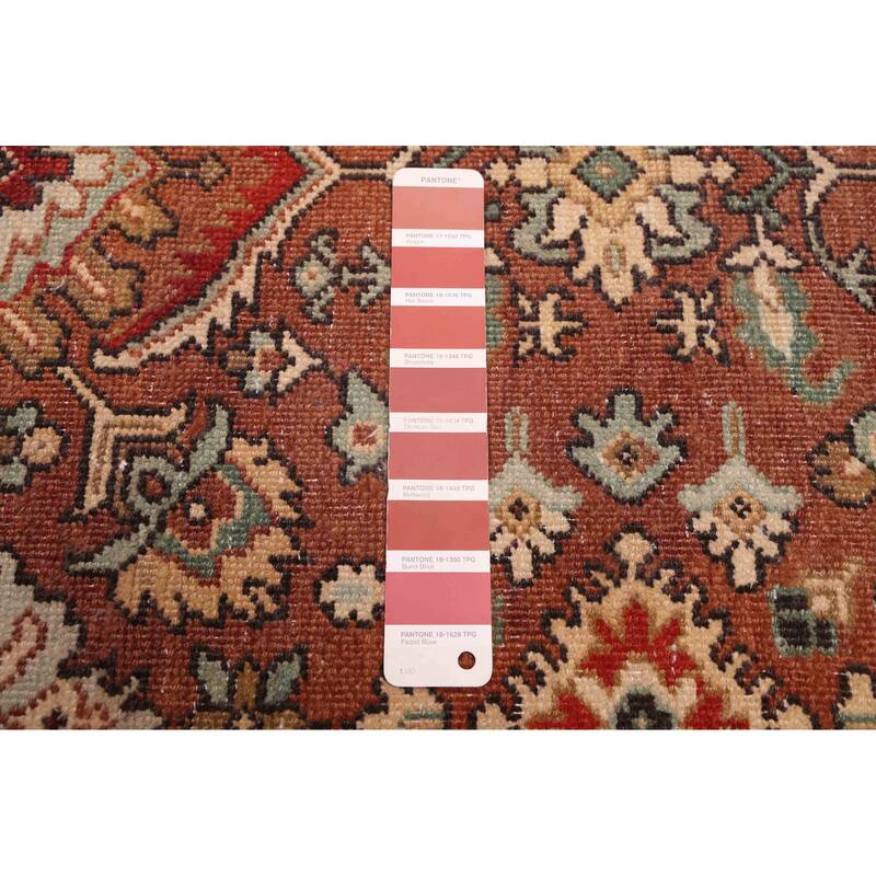 ECARPETGALLERY Hand-knotted Jamshidpour Dark Copper Wool Rug - 9'0 x 12'3