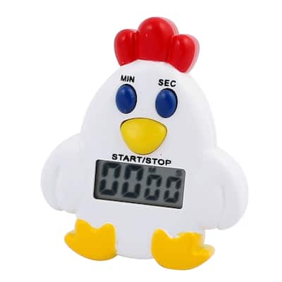 Digital Kitchen Timer Magnetic Cooking LCD Large Count Down Clear Loud Alarm - White