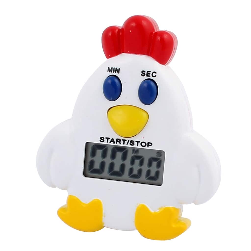 Digital Kitchen Timer Magnetic Cooking LCD Large Count Down Clear Loud Alarm - White