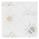 preview thumbnail 1 of 1, Boho Desert Sun Taupe 13in Fabric Memory Photo Bulletin Board Neutral Tan Beige Ivory Gold Bohemian Mountain Geometric Sunshine