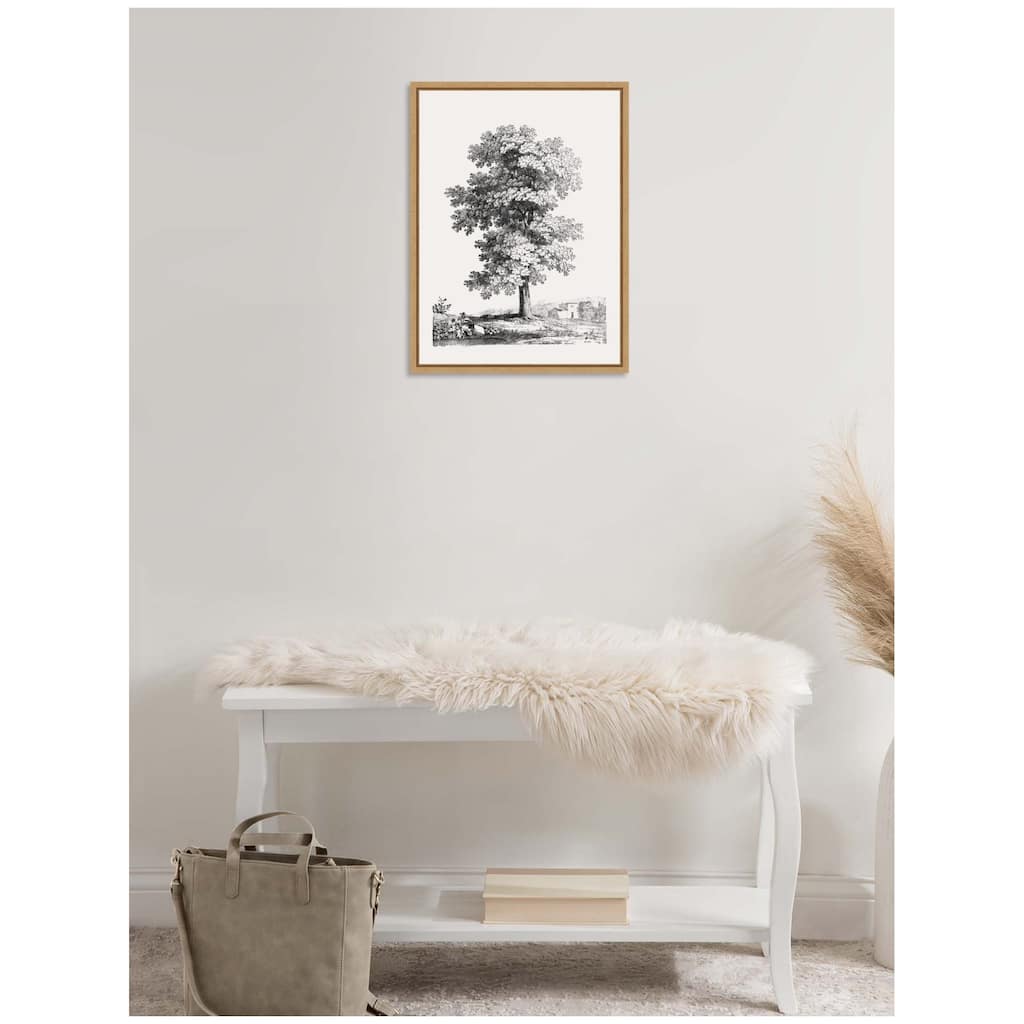 Kate and Laurel Sylvie Jean Victor Bertin Study of a Tree 1816 Framed Canvas by The Art Institute of Chicago