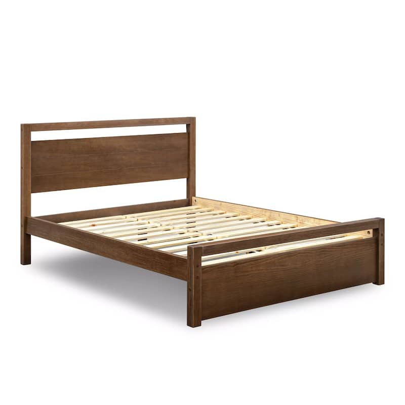 Grain Wood Furniture Solid Wood Loft Platform Bed