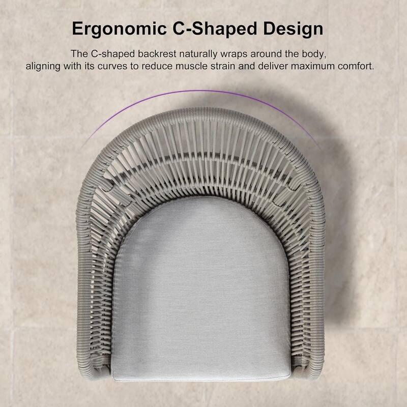 PURPLE LEAF Outdoor Dining Chairs Set of 2 Patio Counter Height Bar Stool with Cushion