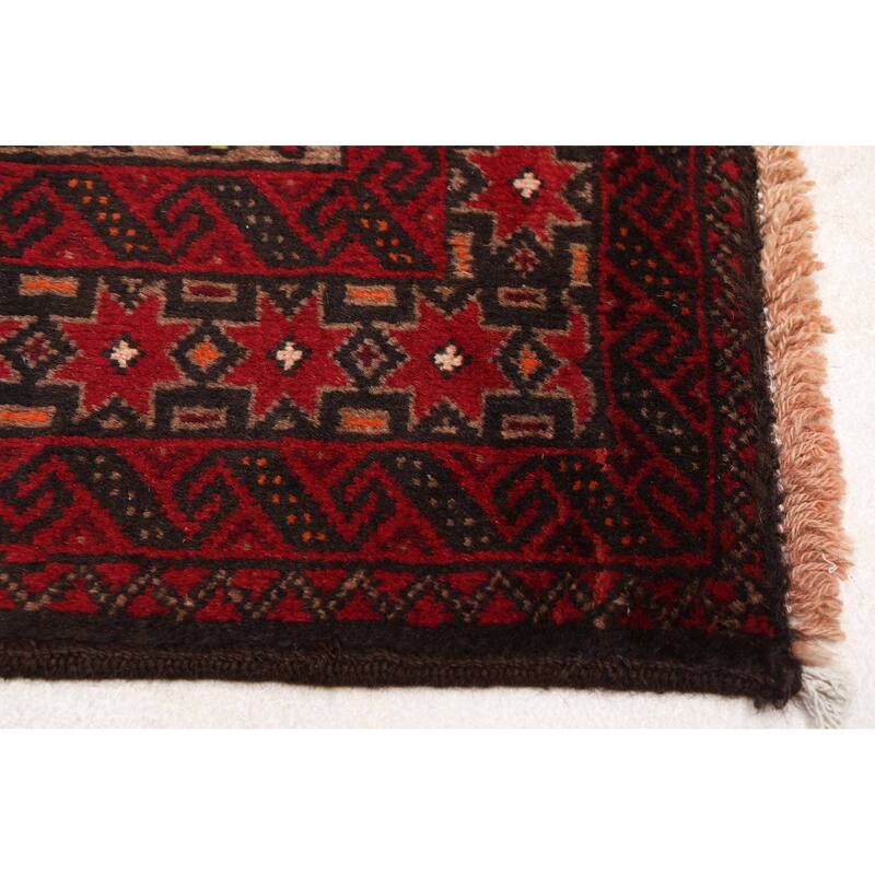 ECARPETGALLERY Hand-knotted Baluch Tan Wool Rug - 3'5 x 6'3