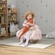 preview thumbnail 7 of 7, Kids Rocking Chair, Cloud Shaped Children Rocker Armchair for Nursery Playroom, with Solid Wood Legs, Anti-Tipping Design