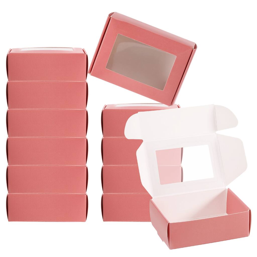 3.5"x2.5"x1" Paper Soap Box with Window, 30 Pack Soap Boxes Rectangle