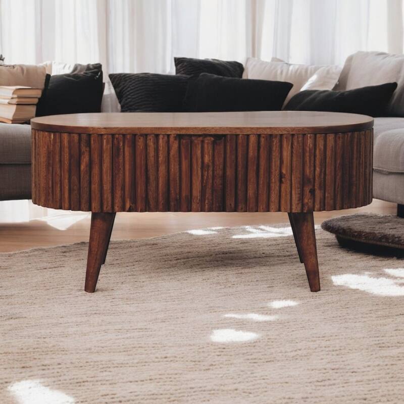 Artisan Furniture Solid Wood Honey Caramel Mokka Coffee Table