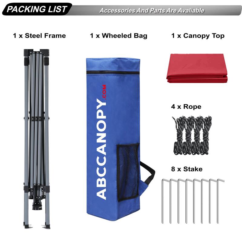 ABCCANOPY Stable Pop up Outdoor Canopy Tent with Sun Wall