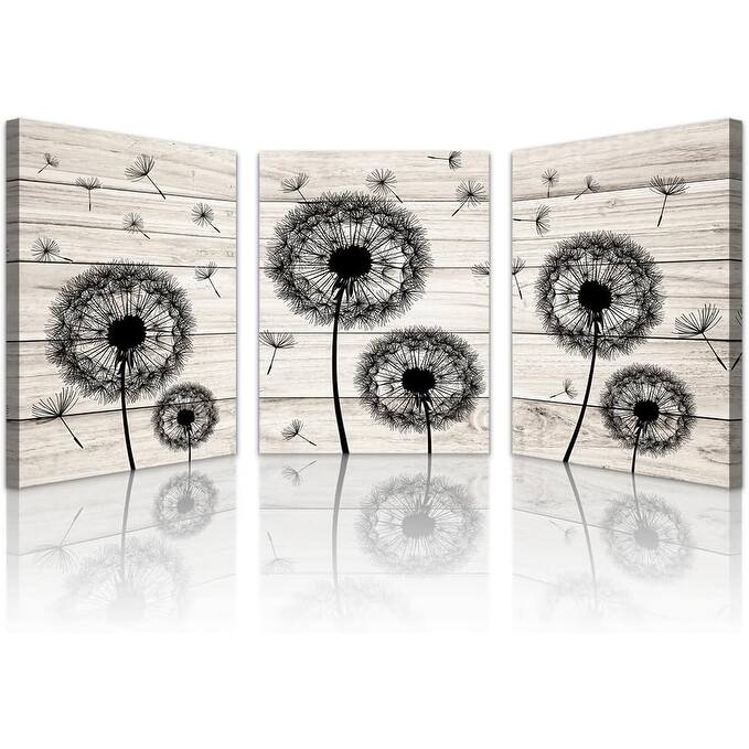 Abstract Flowers Wall Paintings Art Dandelion Frame Pictures Artwork - 16 x 24