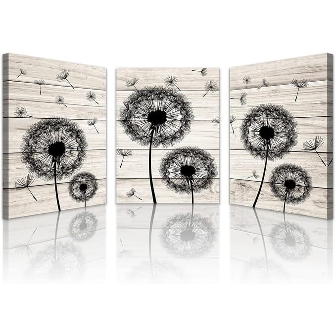 Abstract Flowers Wall Paintings Art Dandelion Frame Pictures Artwork