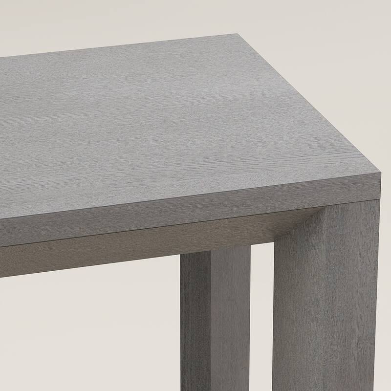 60" Rectangular Solid Wood Veneer Console Table with Ample Storage