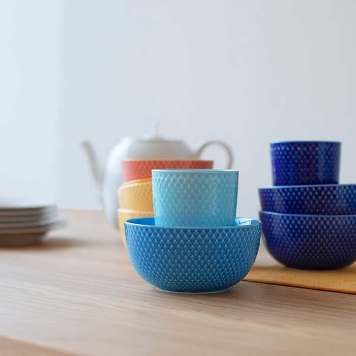 Lyngby Porcelæn Rhombe Color Bowl, Ø: 5.1"