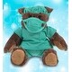 preview thumbnail 5 of 4, DolliBu Brown Bear Doctor Plush Toy with Scrub Uniform and Cap Outfit - 10 inches