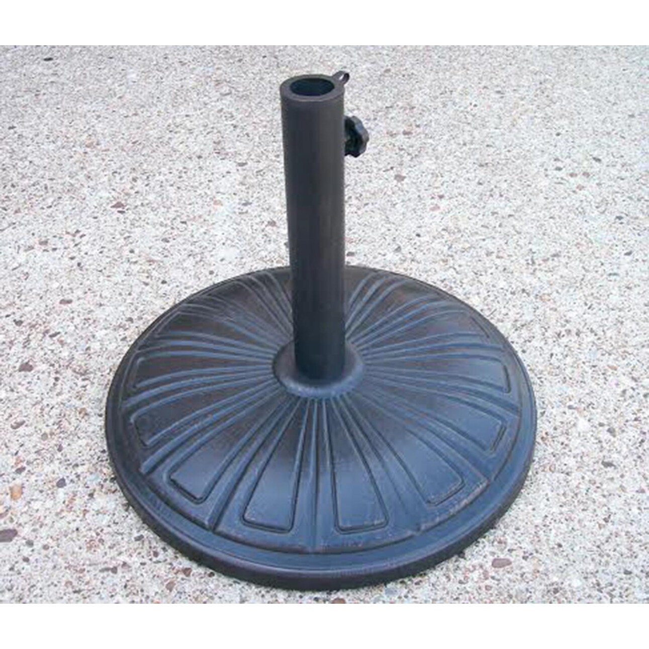 Shop 16 9 Elegant Antique Bronze Round Cast Concrete Patio Umbrella Stand Black Free Shipping Today Overstock 20762707