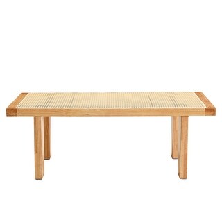 Modern Rectangular Rattan Tabletop, Imitation Rattan Woven Side Table ...