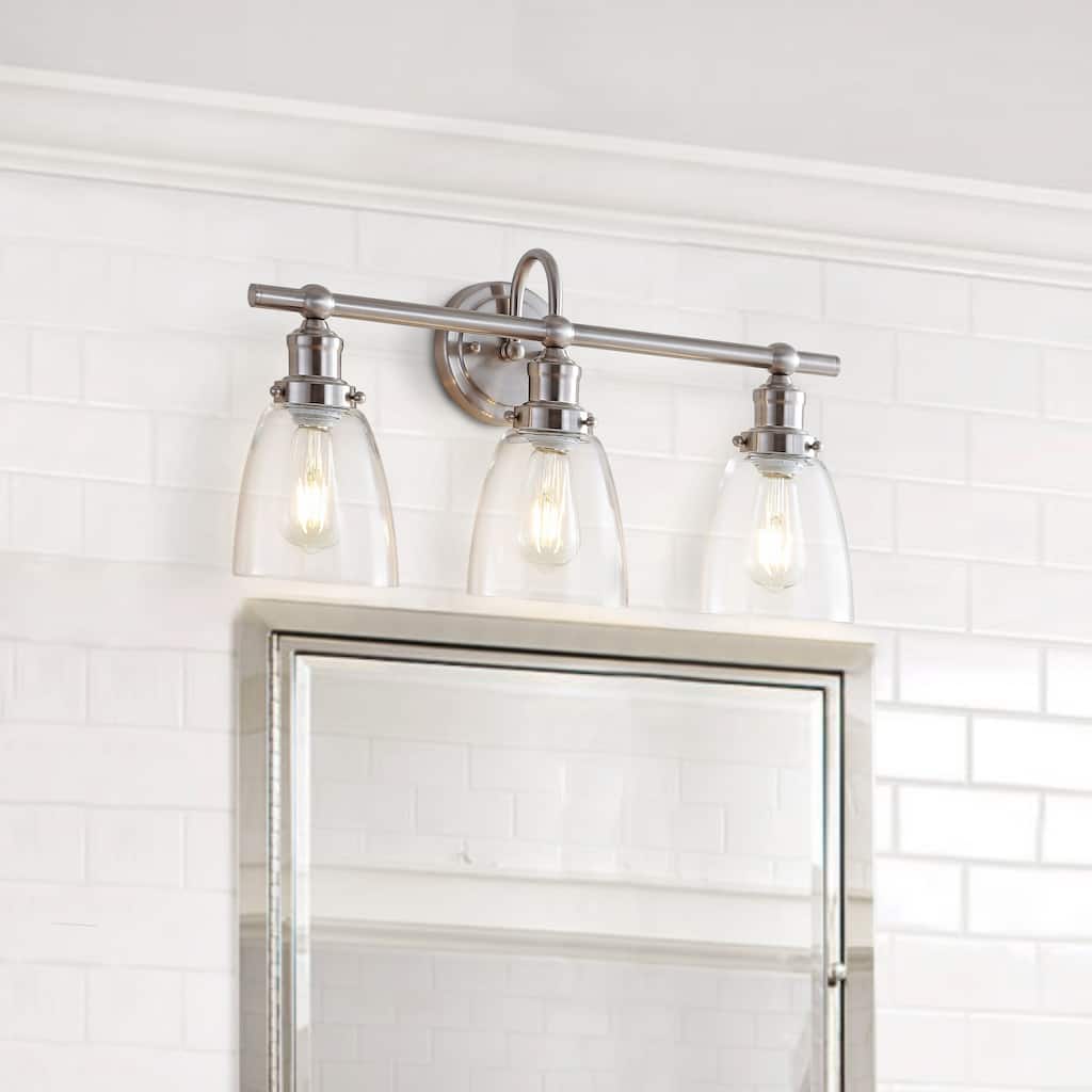 SAFAVIEH Lighting Filotia 3-Light Brush Nickel Led Sconce - 23.5"x6.8"x11.8" - Natural Rattan - 24Wx7Dx12H
