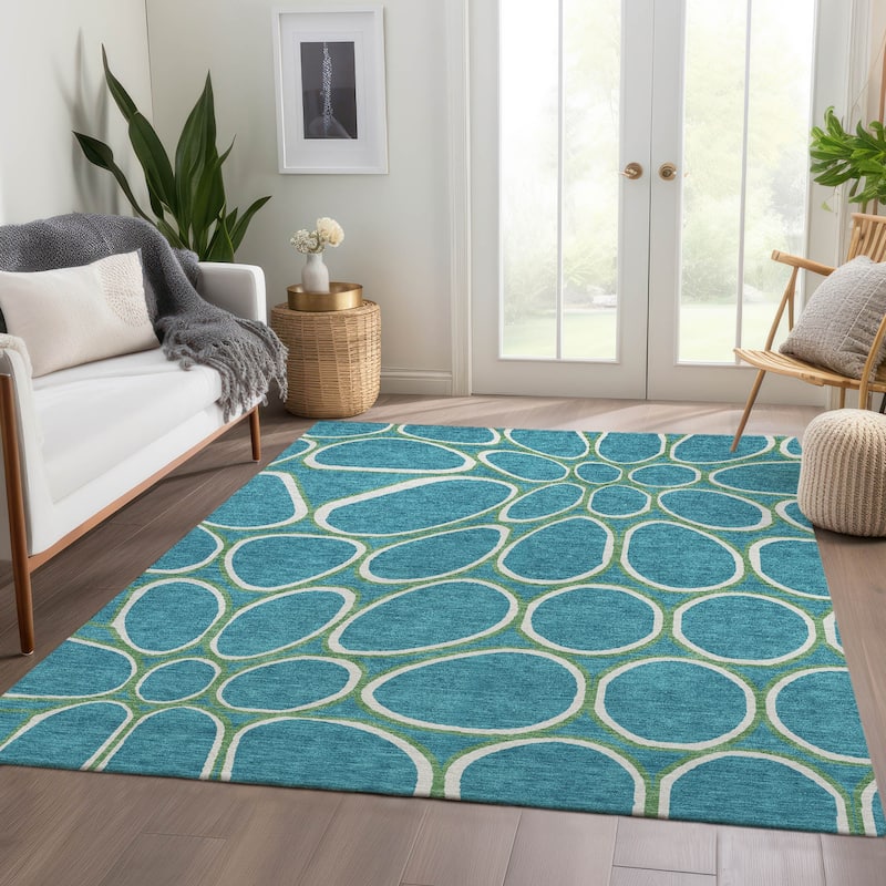 Premium Washable Super Soft Contemporary Bubble Mayfield Rug