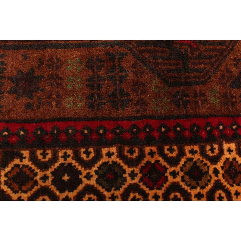 ECARPETGALLERY Hand-knotted Teimani Dark Brown Wool Rug - 2'10 x 4'4