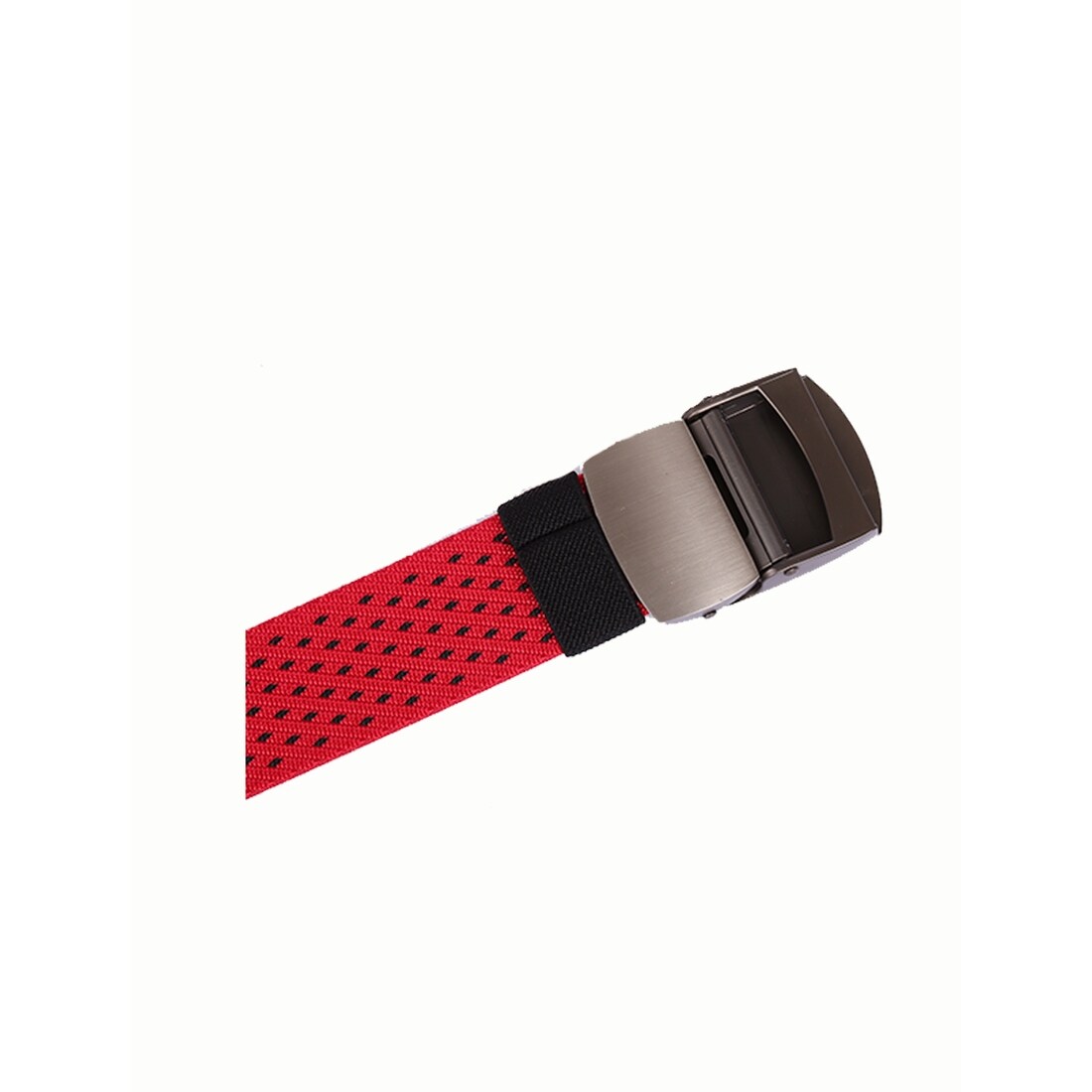 uxcell Unisex Canvas No Hole PU Panel Slide Buckle Belt 1 1//2