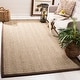 preview thumbnail 13 of 144, SAFAVIEH Natural Fiber Oceana Herringbone Seagrass Rug 3' x 5' - Natural/Dark Brown
