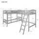 preview thumbnail 24 of 25, Modern Twin Size L Shaped Solid Pine Wood Bunk Bed with Full Length Guardrail and 2 Ladder