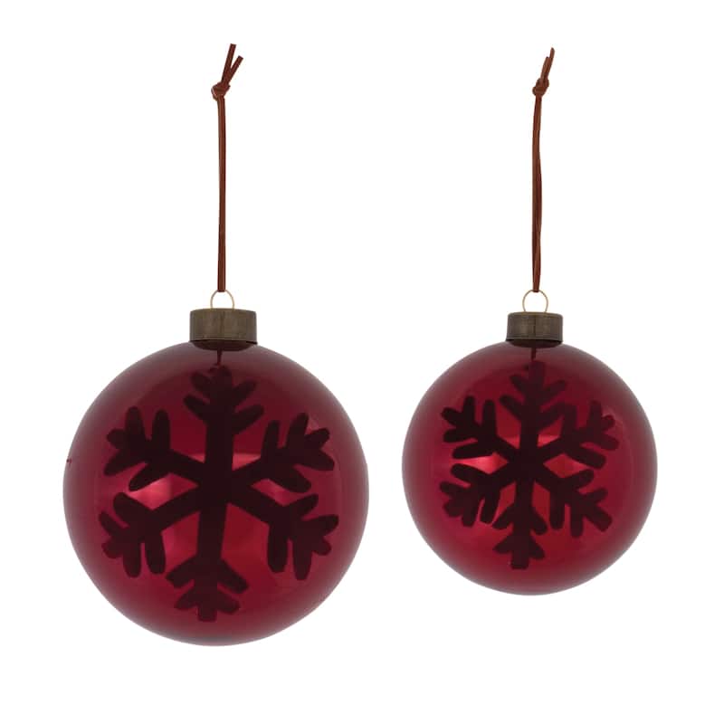 Snowflake Ball Ornament (Set of 6)