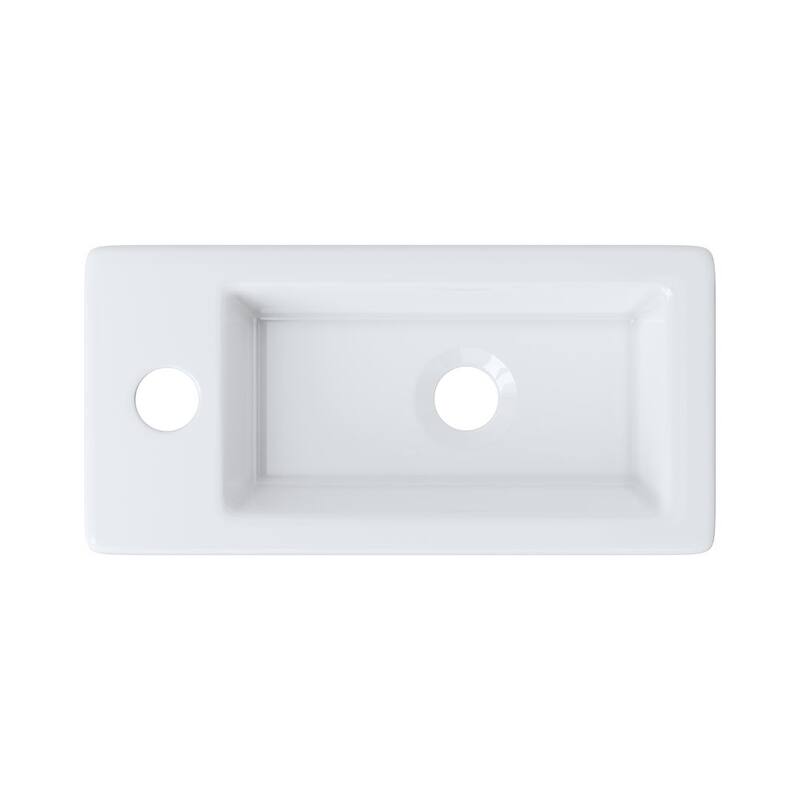 Eridanus Small Wall-Mounted Fireclay Bathroom Sink