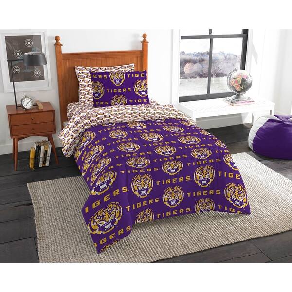 Col 767 LSU Louisiana St. 5PC Rotary Twin BedinaBag On Sale