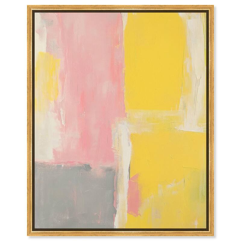 Blush and Sunshine Canvas by Art Remedy - 36" x 45" - Gold