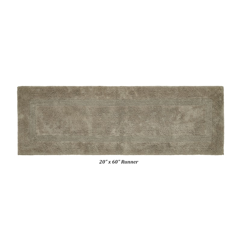 Better Trends Bath Rugs 100% Cotton Reversible Highly Water Absorbent Bathroom Rug for Shower, Sink, Bath Mats - Lux Collection