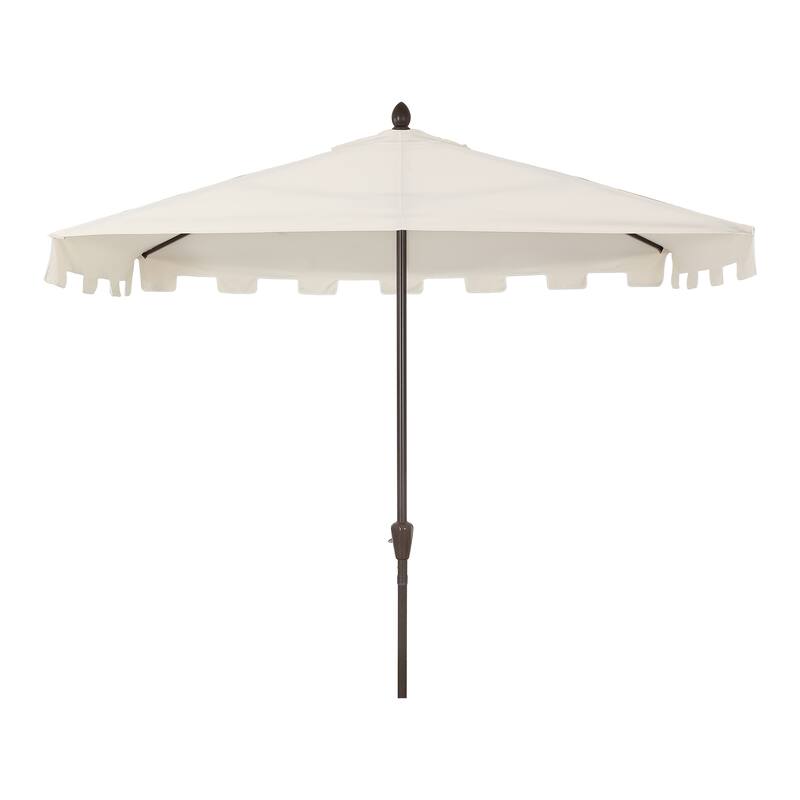 Beverly 9 ft. Classic MidCentury Rectangular Half Market Patio Umbrella with Crank, Wind Vent and UV Protection, by JONATHAN Y