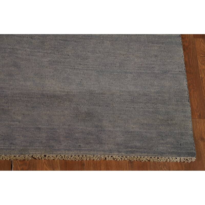 Modern Gray Gabbeh Oriental Area Rug Handmade Living Room Wool Carpet - 6'8" x 9'7"